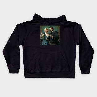 vintage couple lover Kids Hoodie